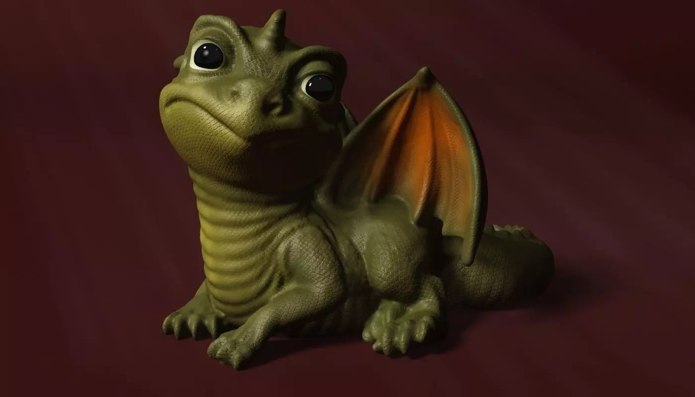 Baby Dragon 3D model_0