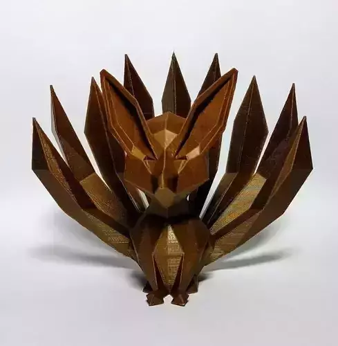 Low-poly Nine-tailed Fox 3D print model
