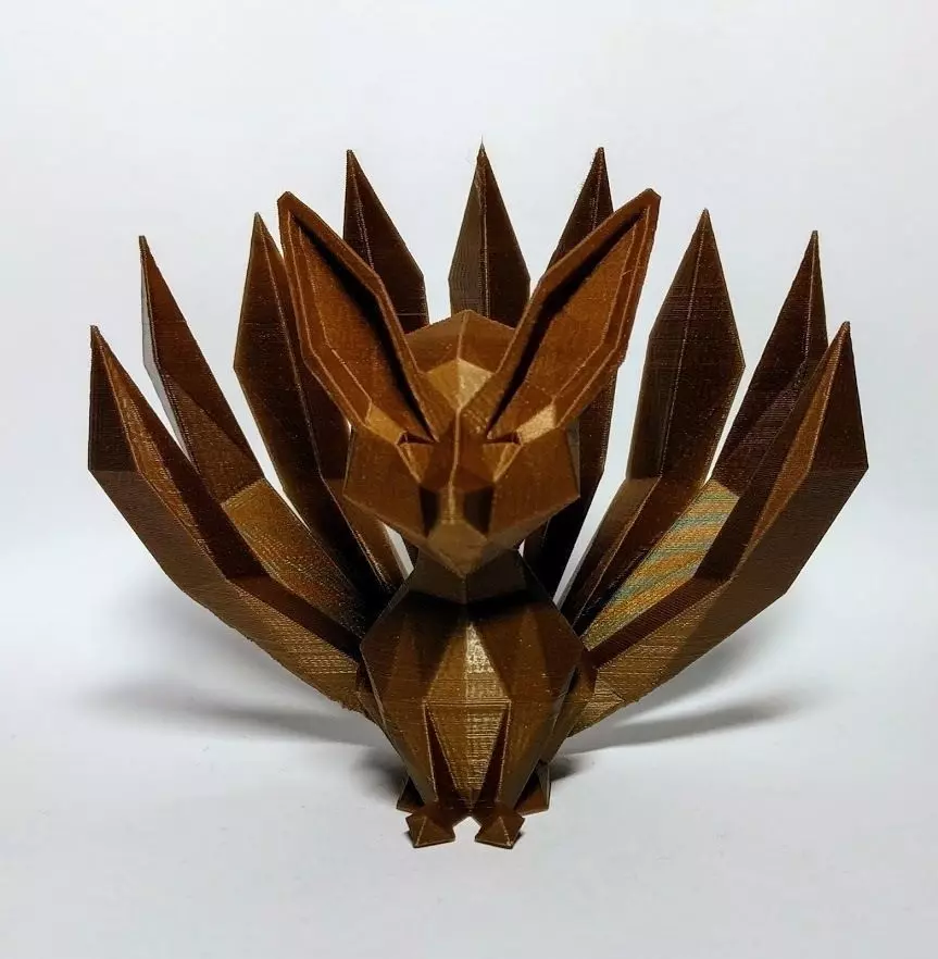 Low-poly Nine-tailed Fox 3D print model