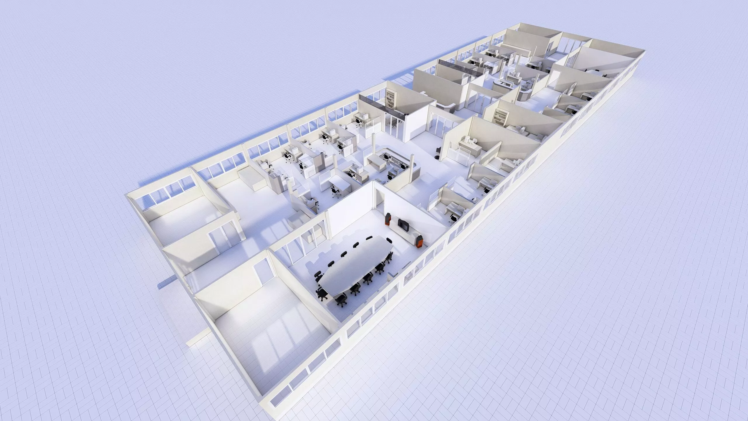 Office interior design-Office scenarios 3D model