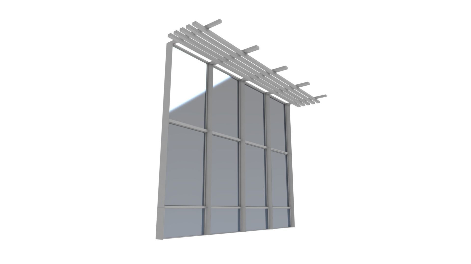Curtain Wall SHC Quick Office LM Low-poly 3D model_3