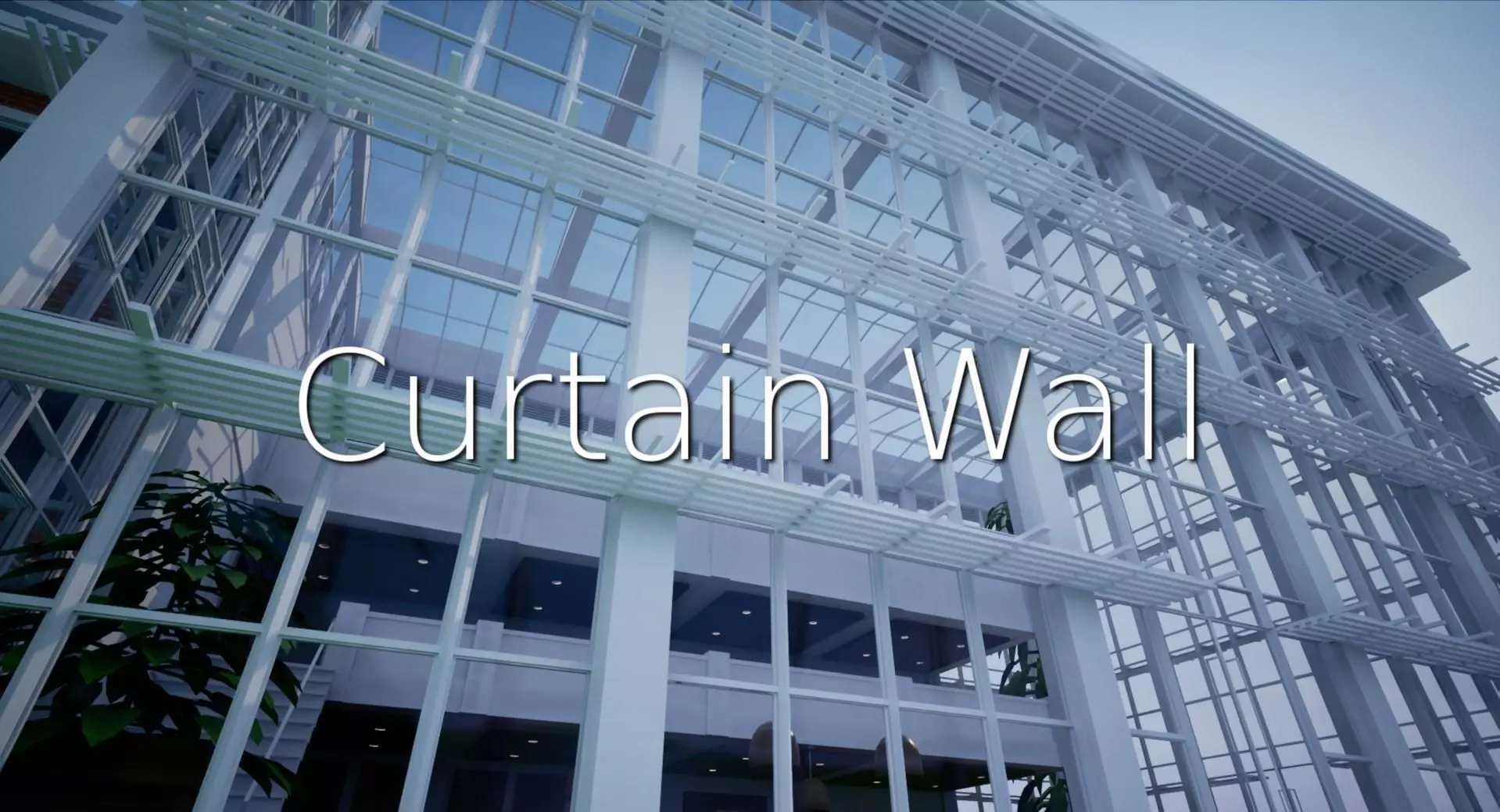 Curtain Wall SHC Quick Office LM Low-poly 3D model_0