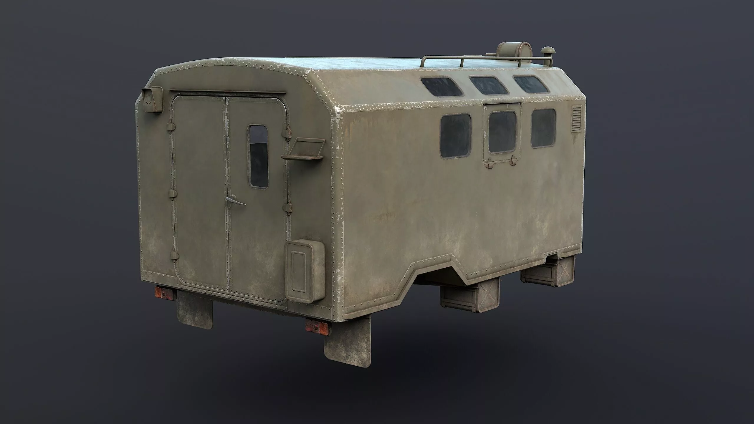 GAZ-66 KUNG Body Game Ready Low-poly 3D model