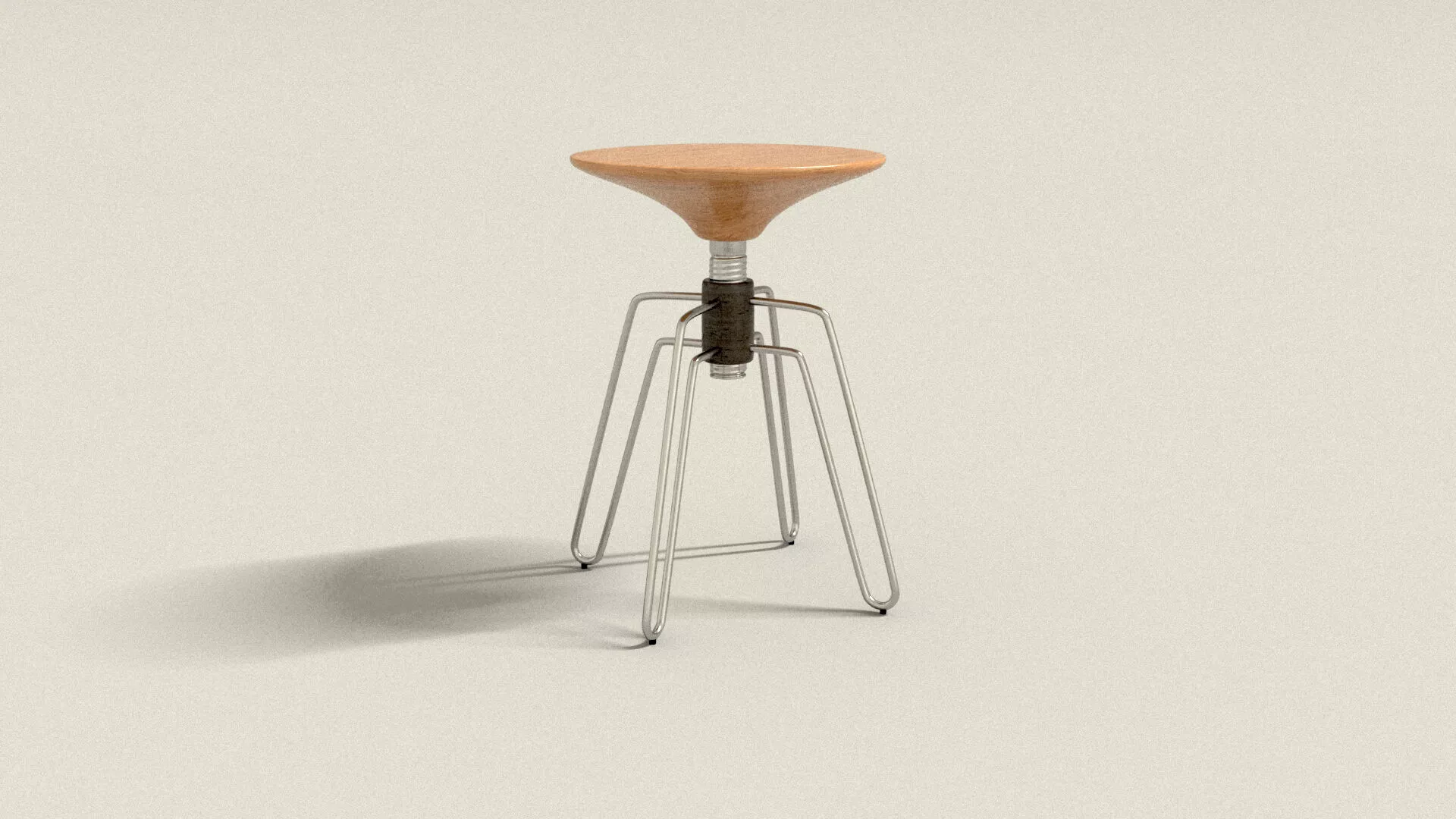 laos Screw Stool 3D model
