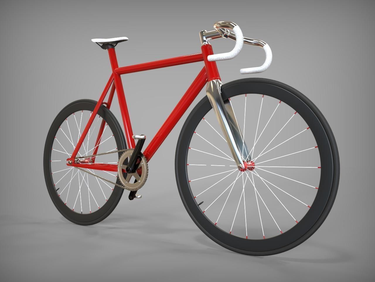 FIXIE BIKE Low-poly 3D model_1