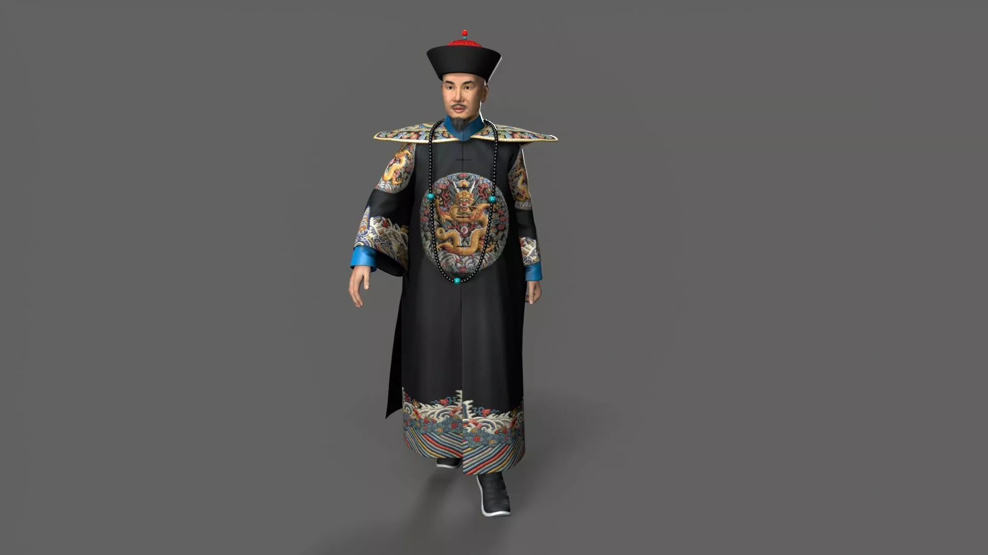 Asian Chinese People Low-poly 3D model