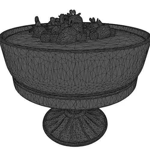 Realistic Berry Trifle Dessert 3D 3D model 2