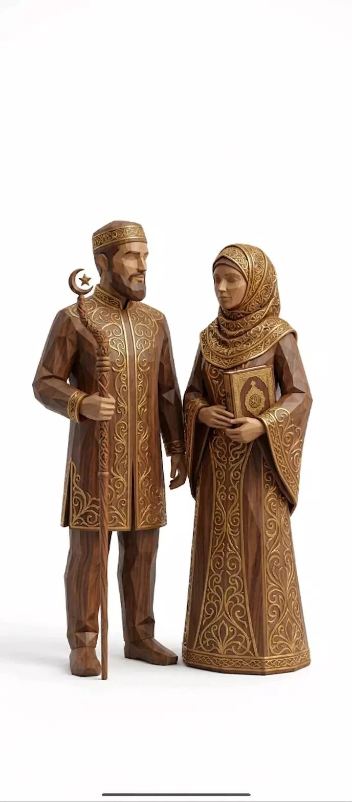 Muslim Couple Eid 3D Model 3D print model