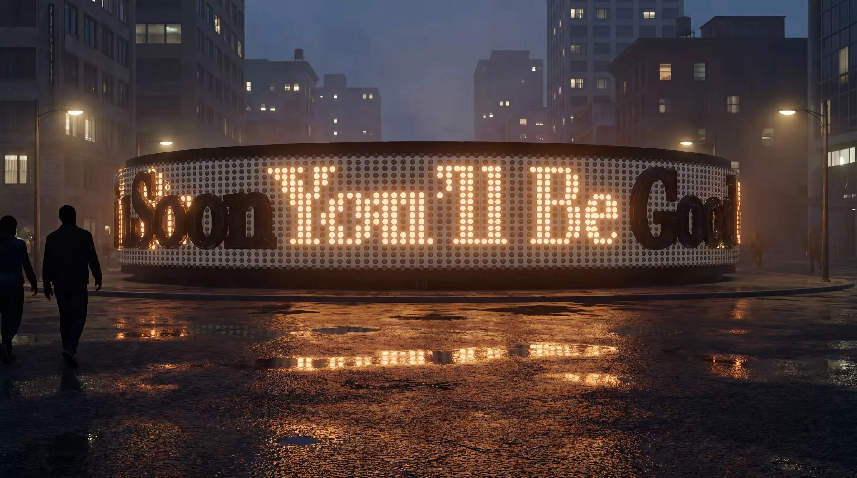 Cinematic LED Message Display Strip Low-poly 3D model
