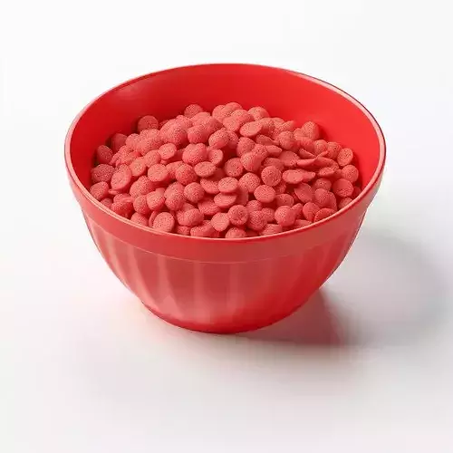 Red Bowl Sweet Confectionery Chips 3D model