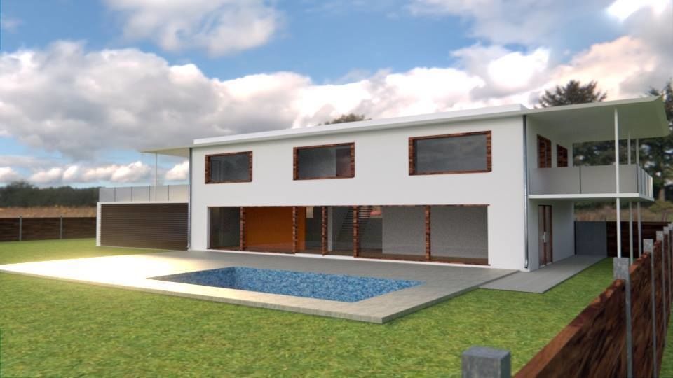 Modern house Free low-poly 3D model_2