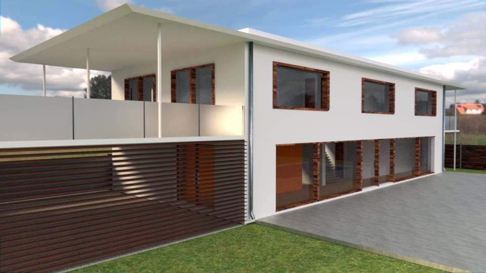 Modern house Free low-poly 3D model_3