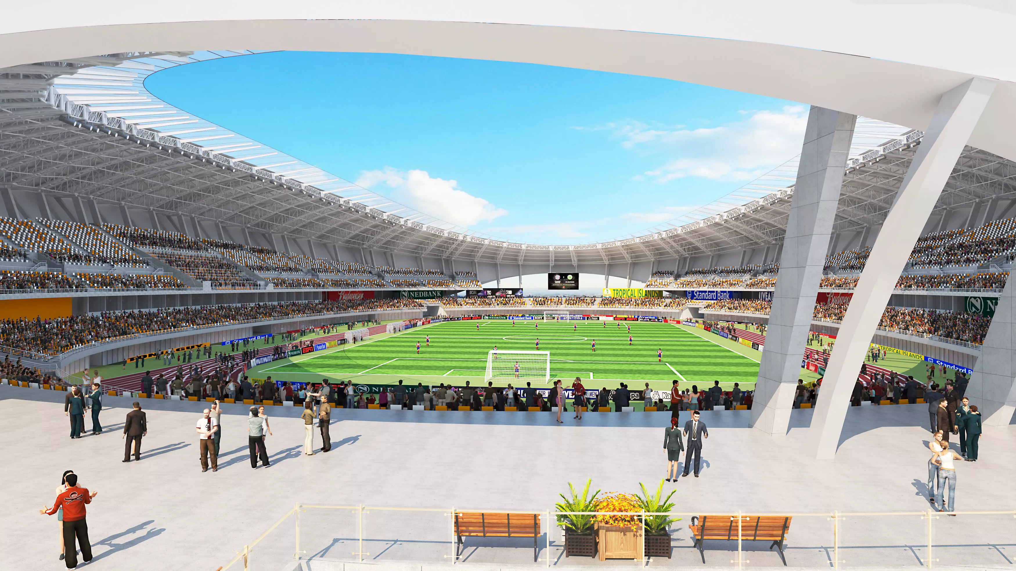 Sports Stadium - Football Field 3D model