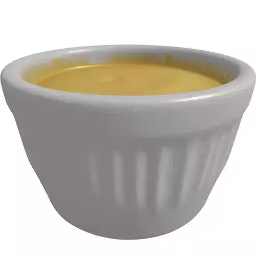 Custard Ramekin Bowl 3D Model 3D model 4