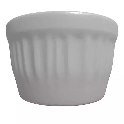 Custard Ramekin Bowl 3D Model 3D model 5