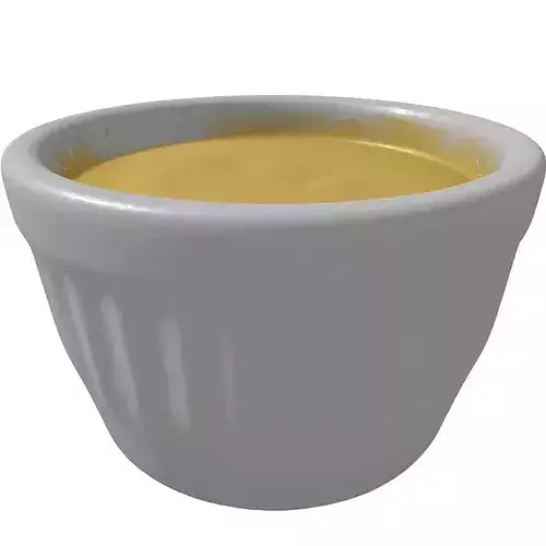 Custard Ramekin Bowl 3D Model 3D model 6