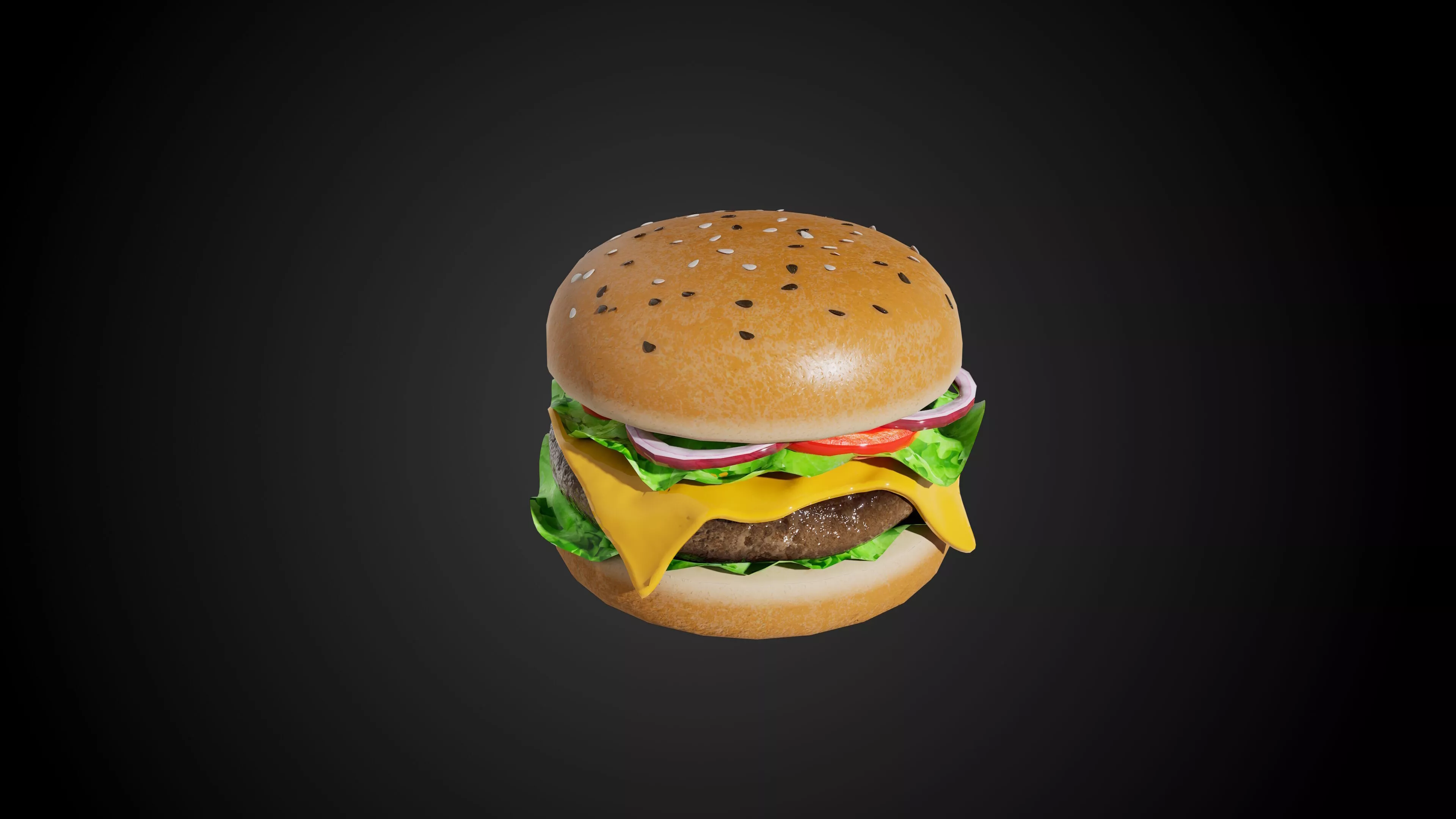 Burger Low-poly 3D model
