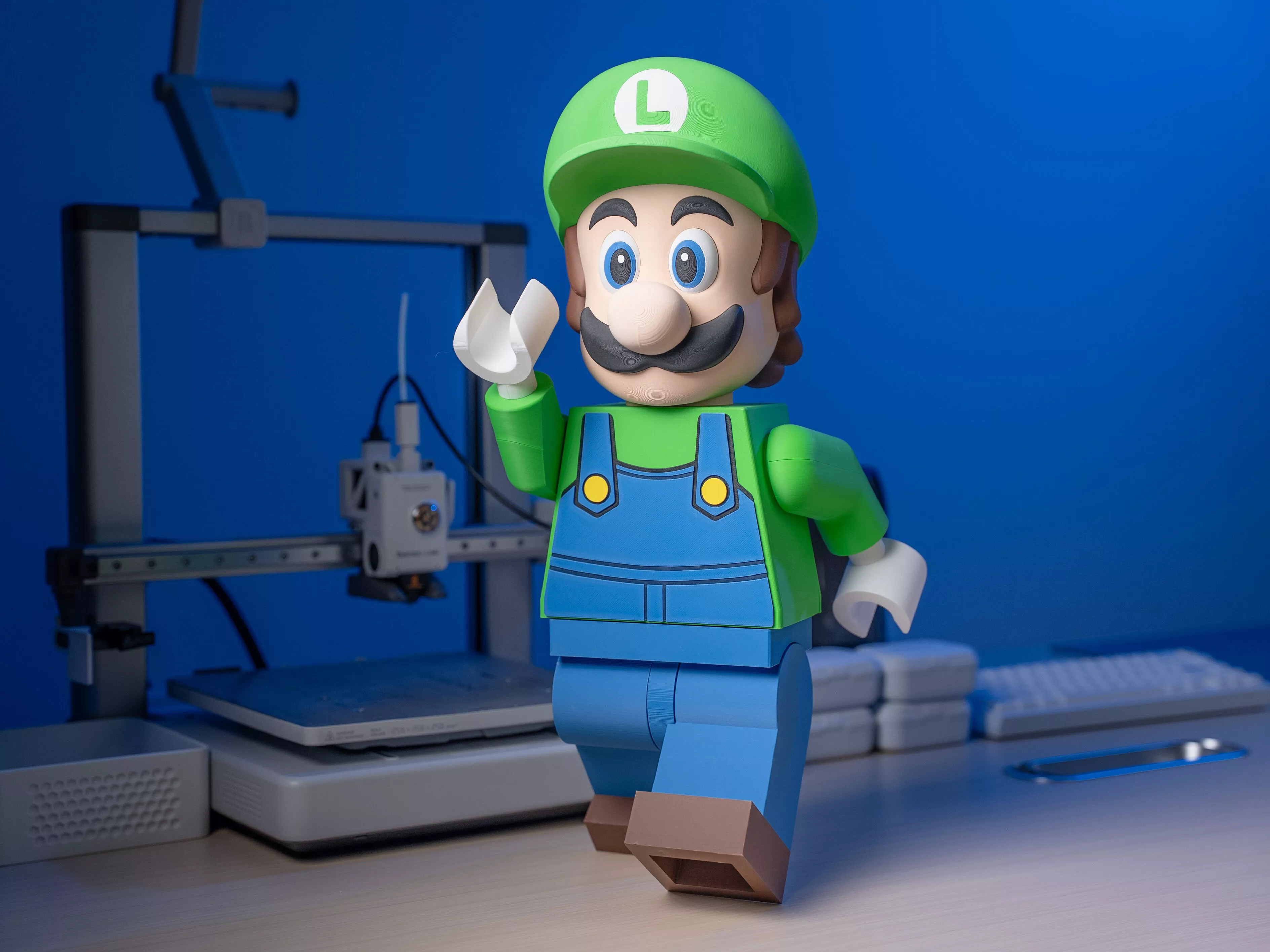 Luigi Modular Figure 3D print model