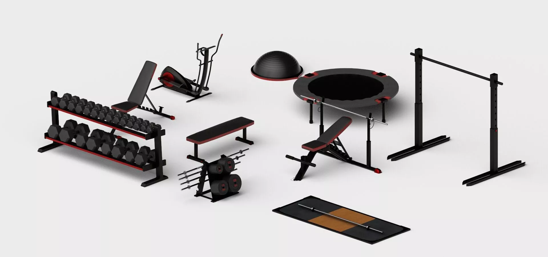 Home Gym Equipment 3D model