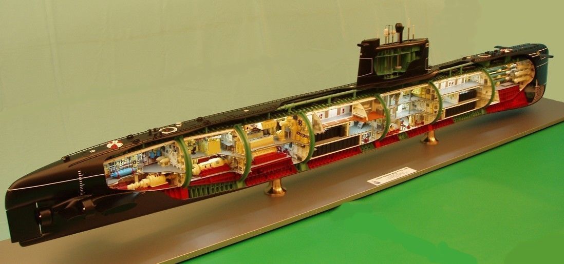 Submarine 641b Free low-poly 3D model