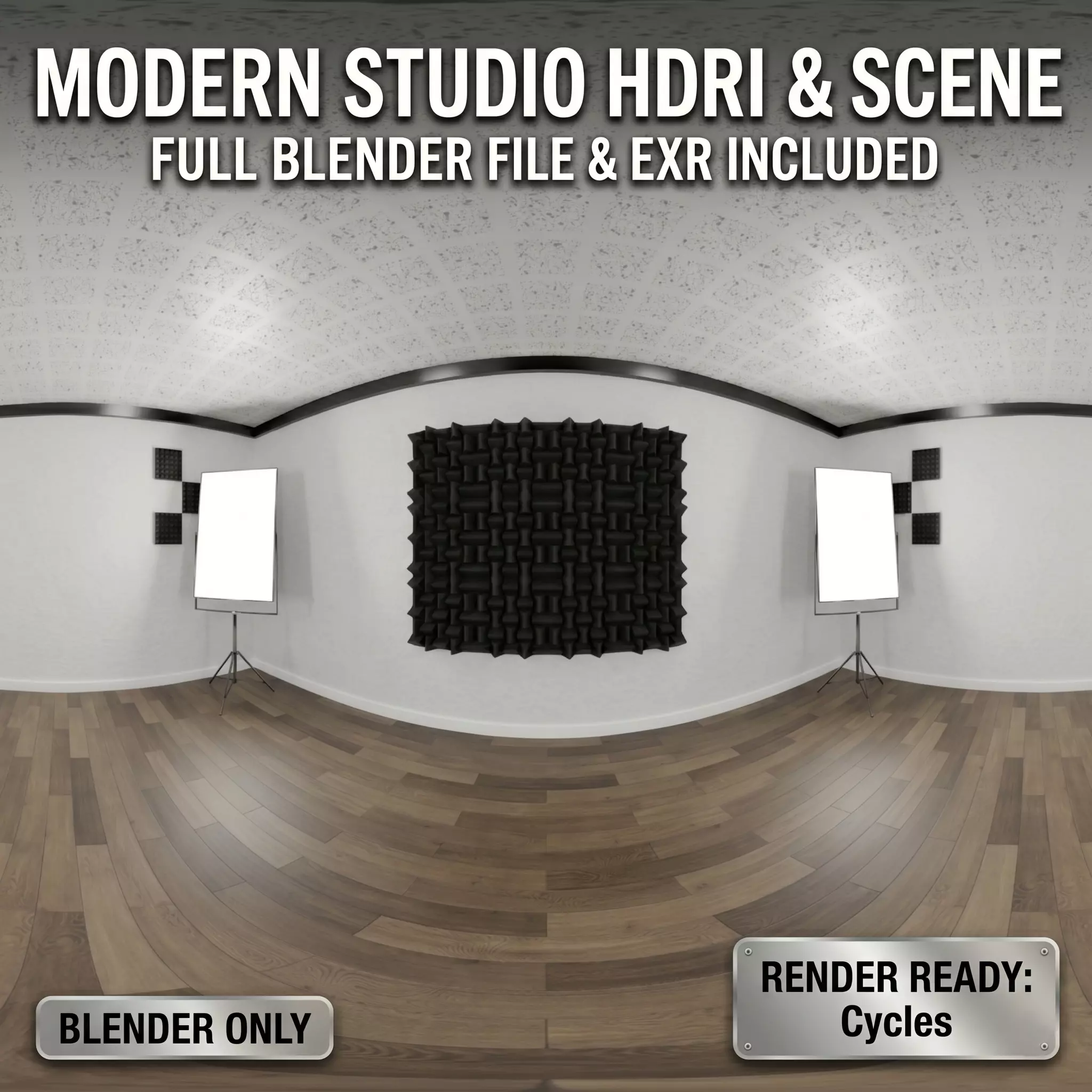 Symmetrical Modern Presentation Studio 3D Model 3D model