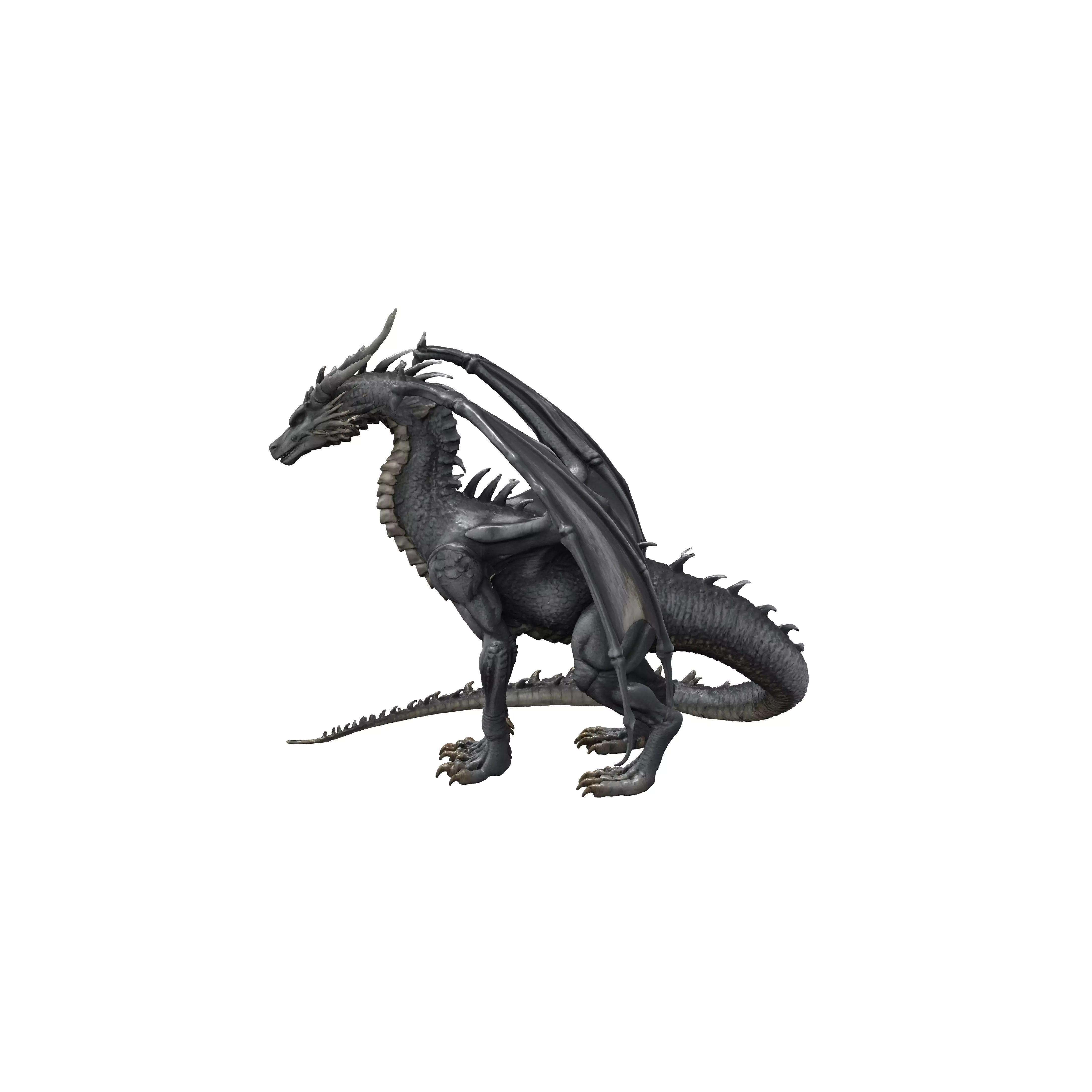 A highly detailed 3D gameready dragon creature in a semireali... 3D model