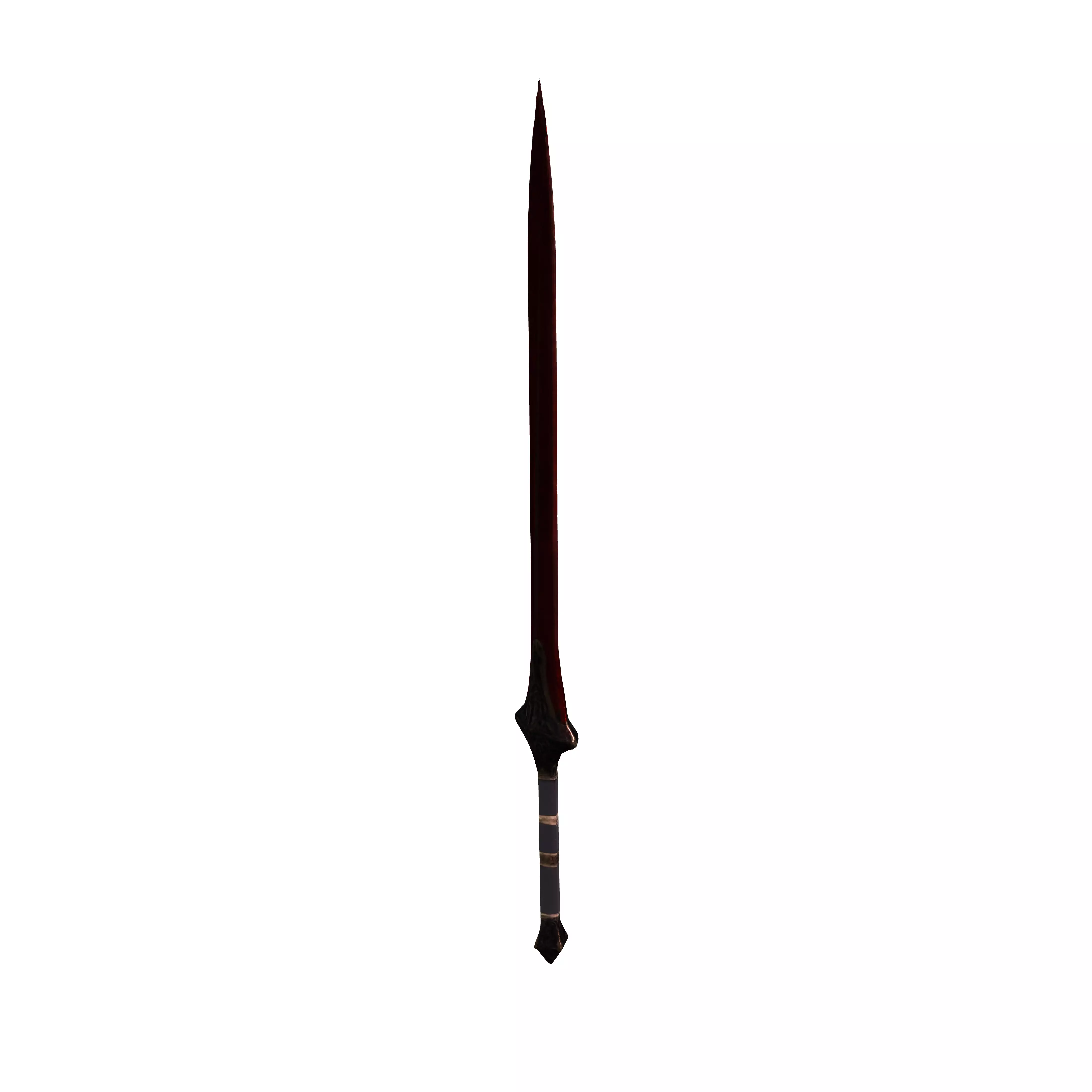 An angular very cool looking sword 3D model