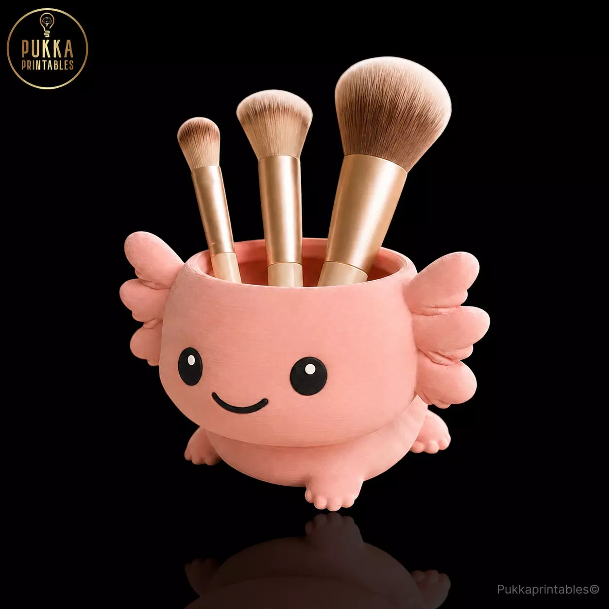 Axolotl Planter STL Cute Desk Organizer and Jewellery Holder 3D print model