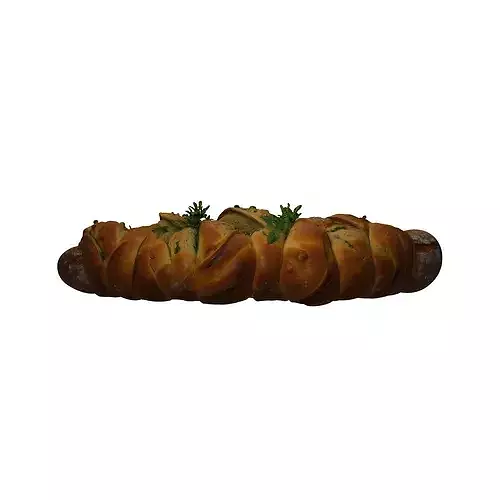 Artisan Bread Delight food 3D model 7