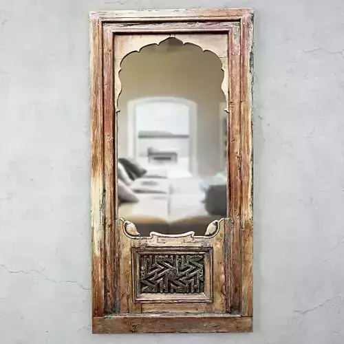 19th-C Carved Jharokha Mirror 3D model