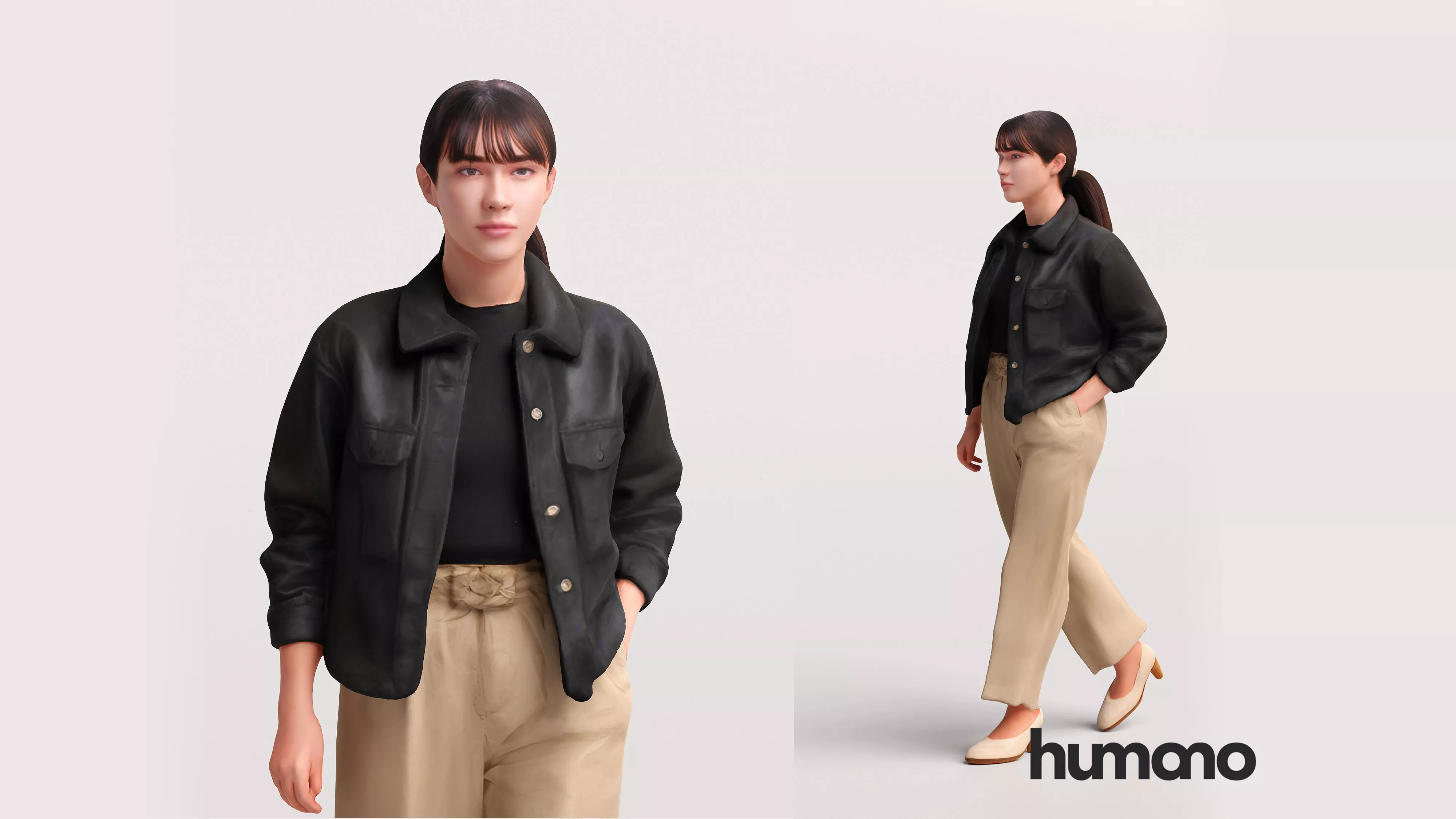 Humano Fashionable Walking Woman - 2607-006 3D model