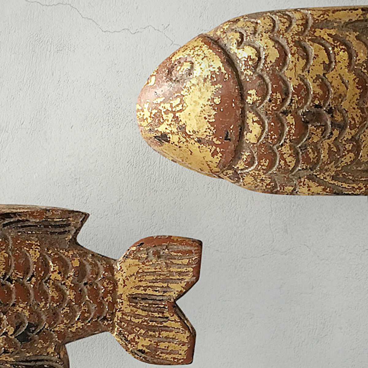 Antique Burmese Gilded Fish 3D model_4