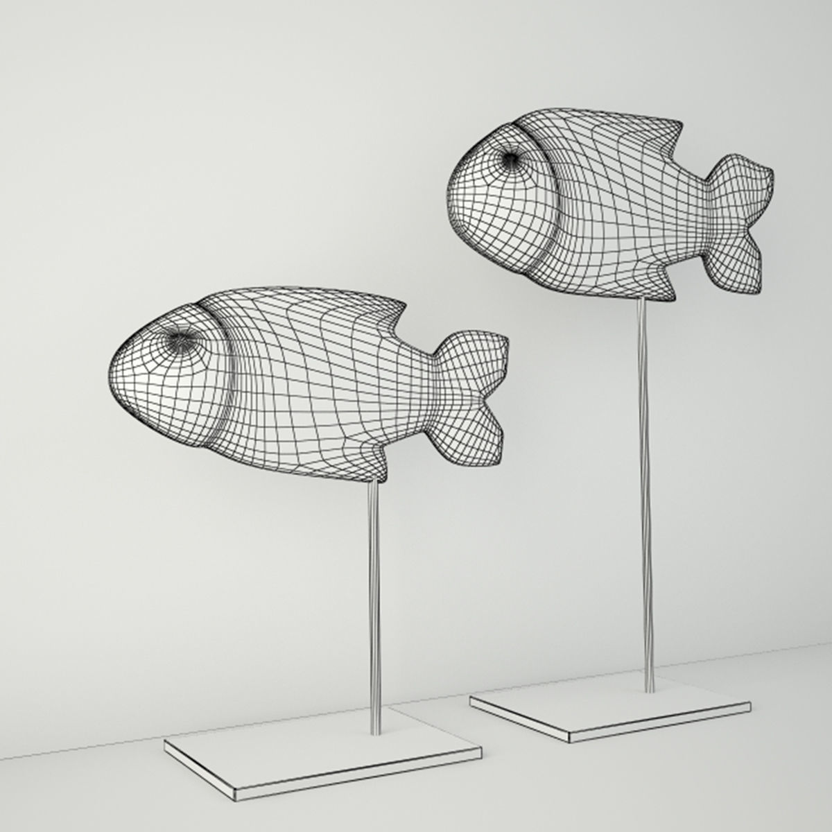 Antique Burmese Gilded Fish 3D model_3