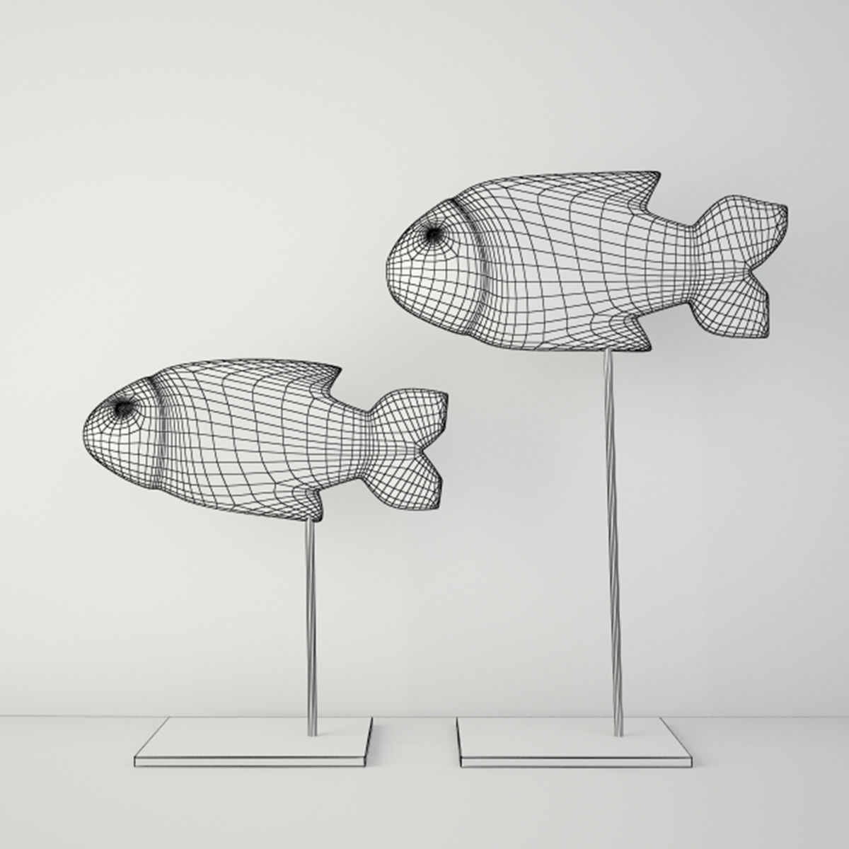 Antique Burmese Gilded Fish 3D model_1