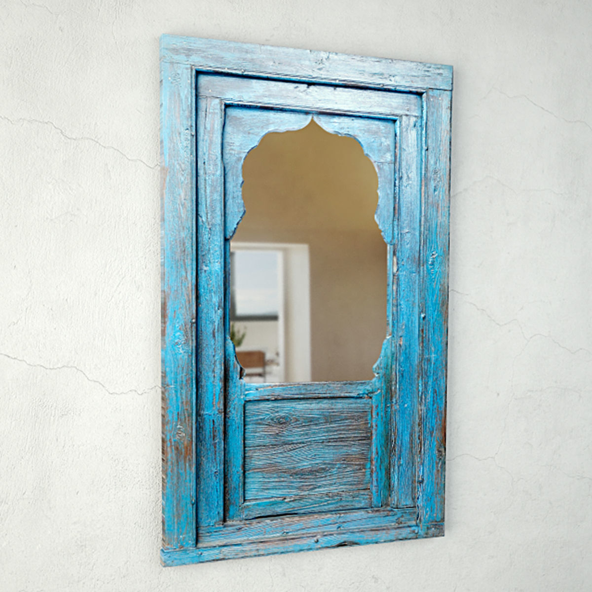 Jharokha Turquoise Blue Mirror 3D model_2
