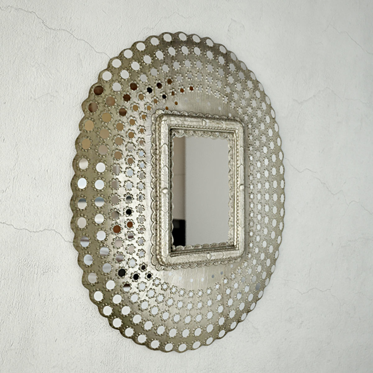 Peacock Honeycomb Mirror 3D model_2