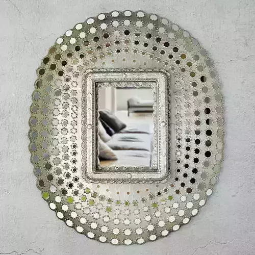 Peacock Honeycomb Mirror 3D model