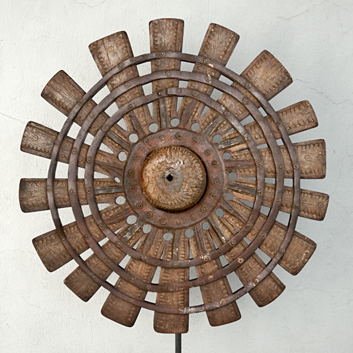 Wood Loom Wheel 2 3D model_4