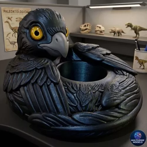 Microraptor Feather Desk Companion 3D print model