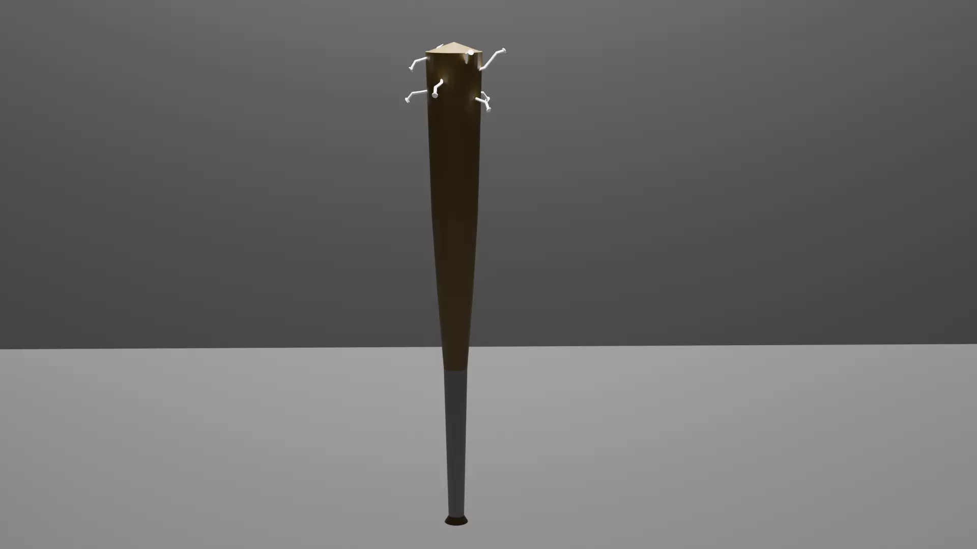 Survival Baseball Bat Pack - With and Without Nails 3D model