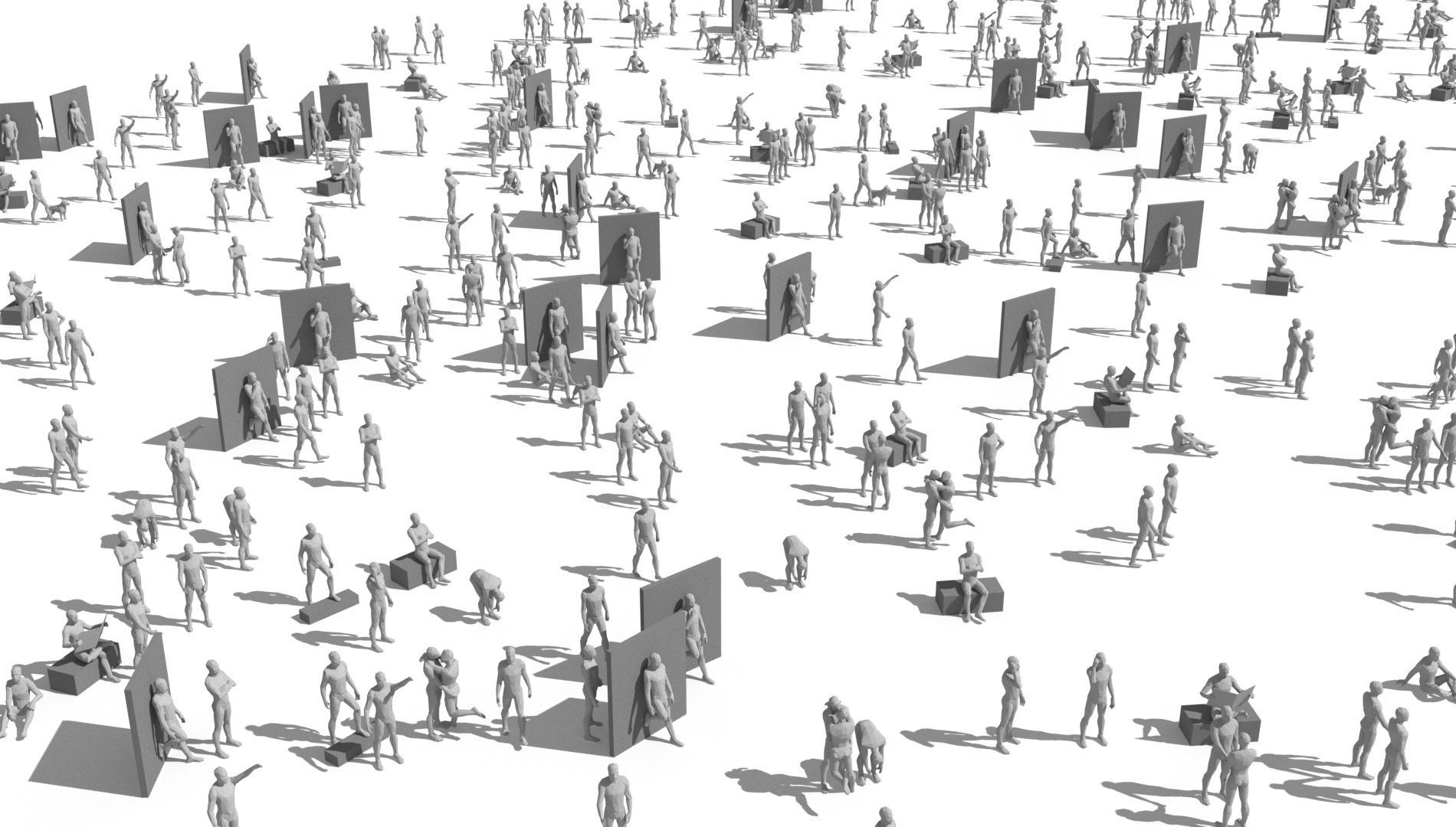 Low poly people Low-poly 3D model_2