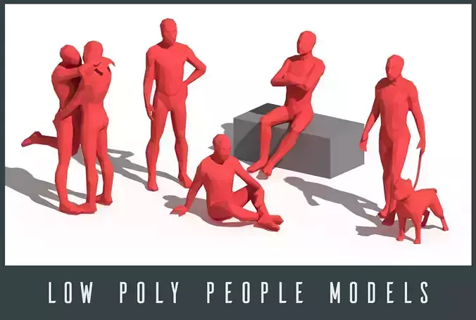 Low poly people Low-poly 3D model