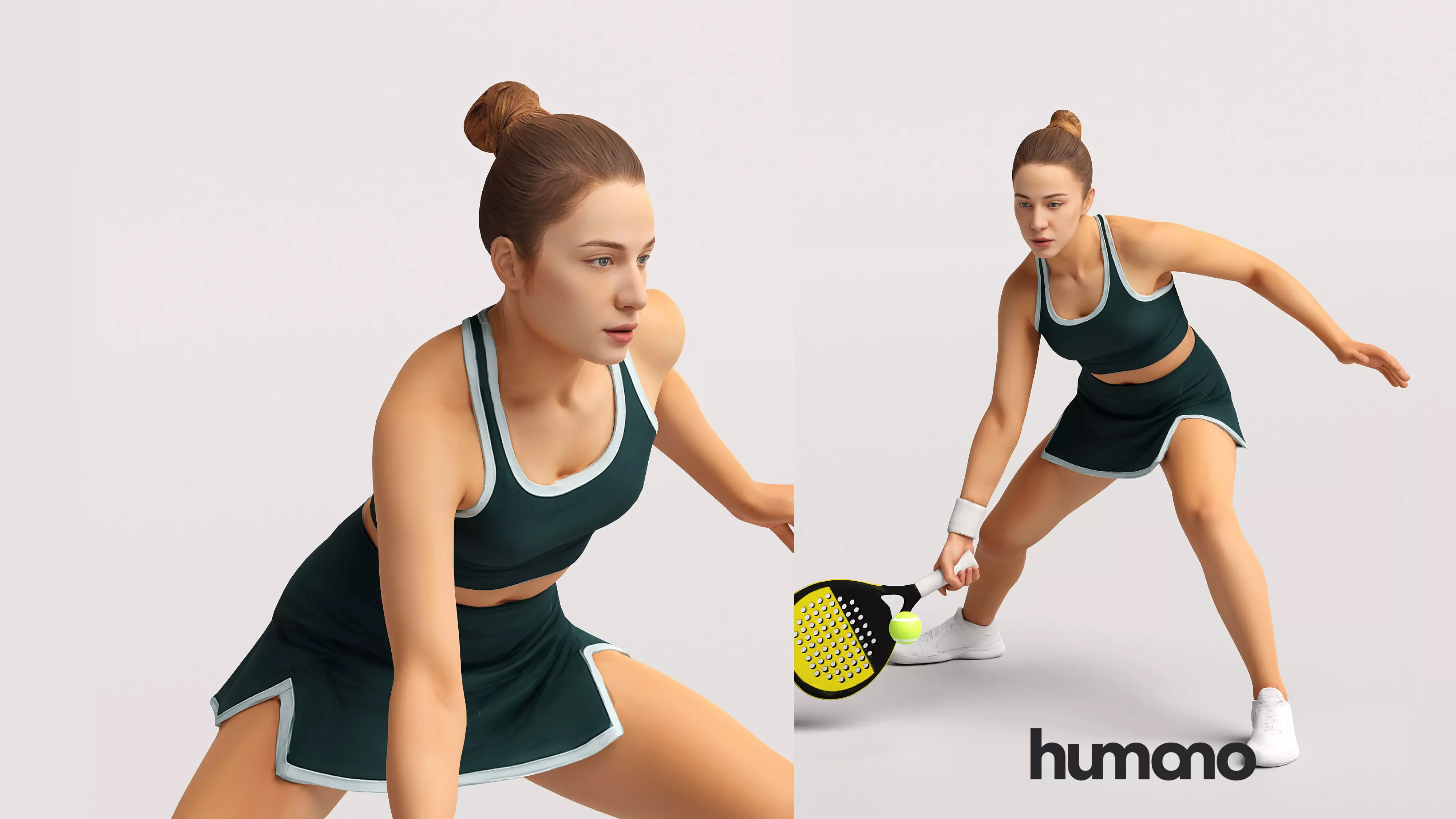 Humano Padel Player Woman - 2703-006 3D model