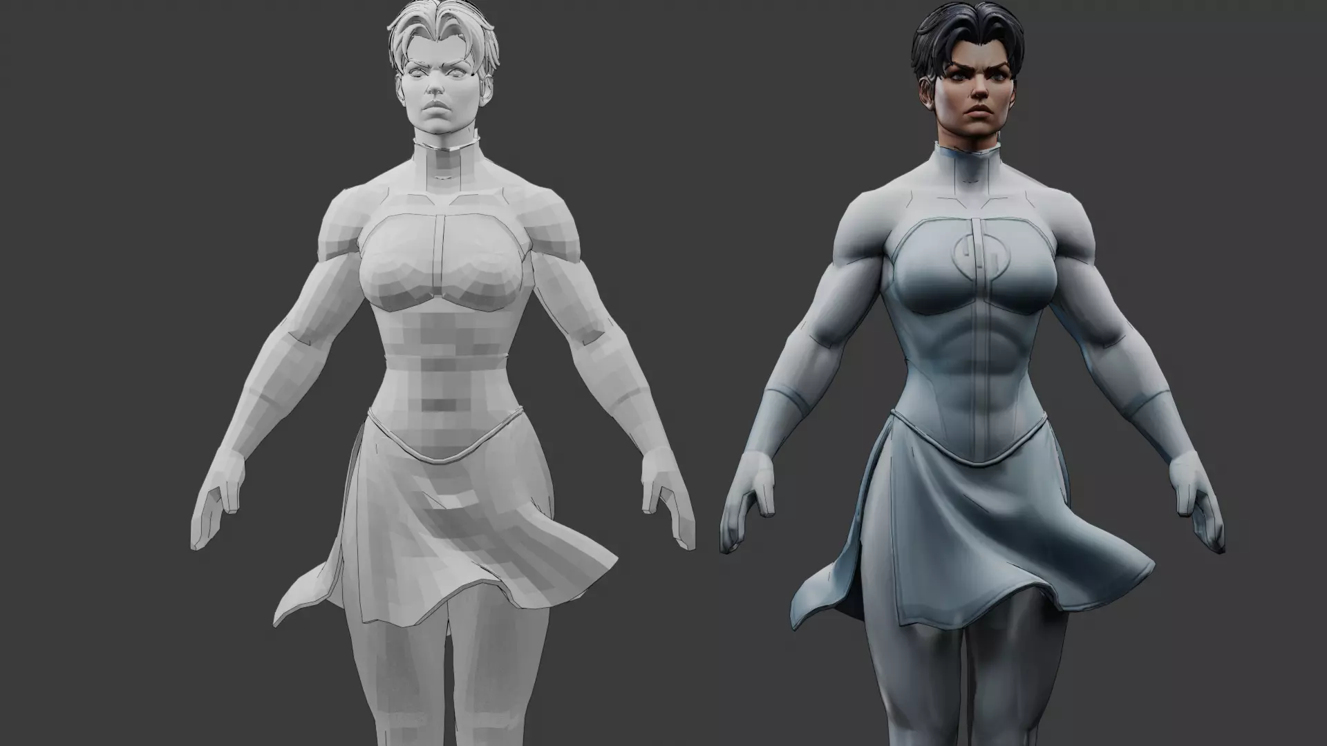 Anissa - Invincible serie High-PolyLOw -poly 3D model 3D model