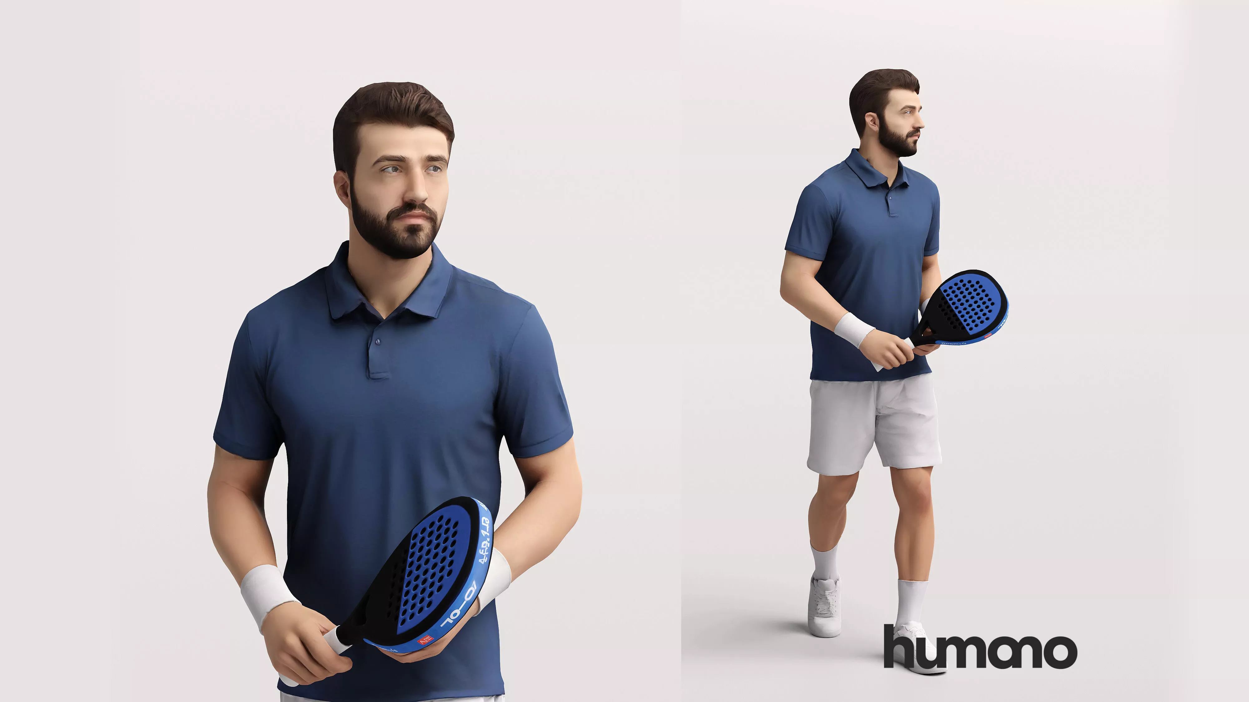 Humano Padel Player Man - 2703-005 3D model