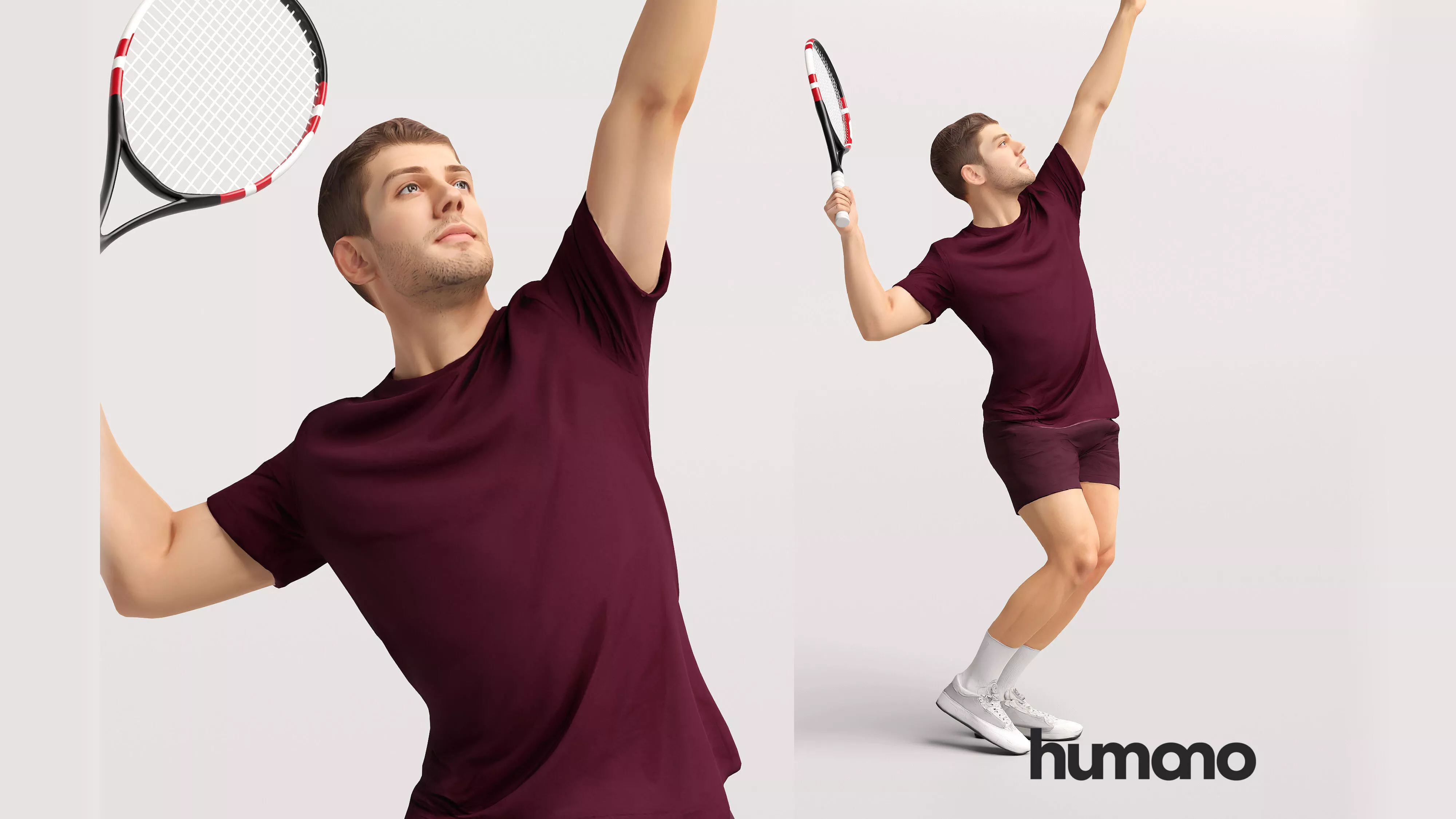 Humano Tennis Player Man - 2704-004 3D model