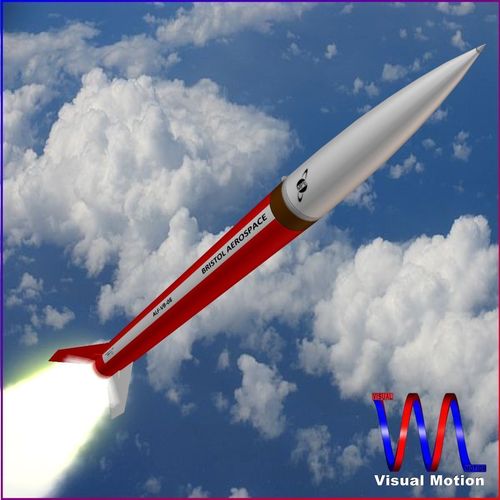 Black Brant VB Sounding Rocket Low-poly 3D model