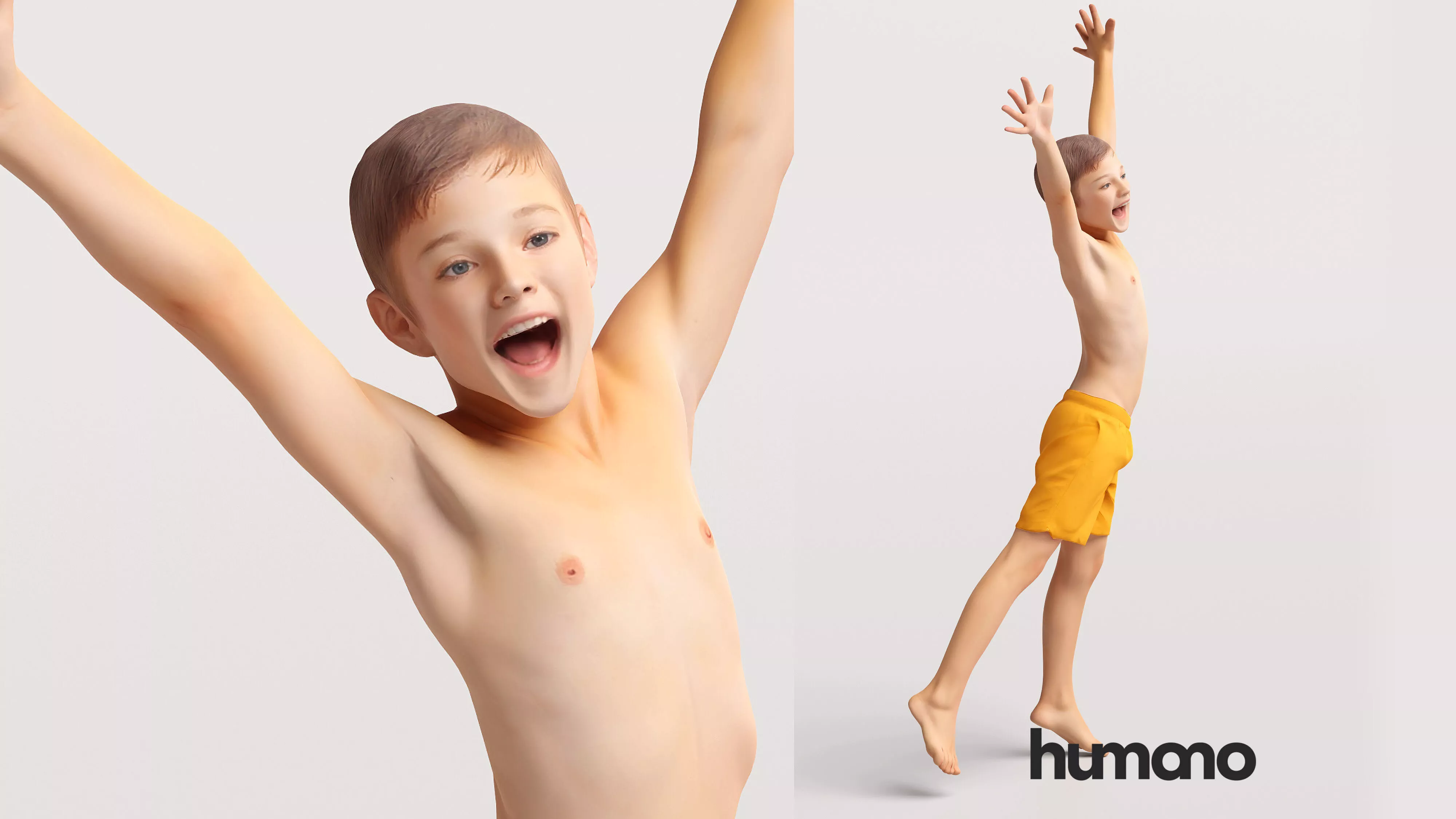Humano Swimming Kid Boy - 2705-006 3D model