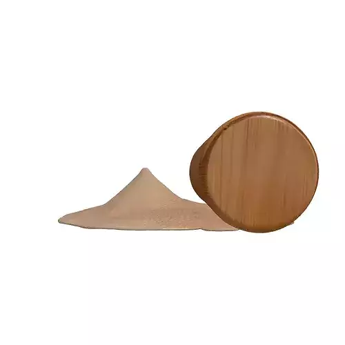 Realistic Wooden Rolling Pin with Flour 3D model 5
