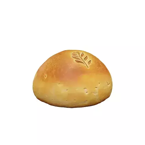 Golden Wheat Loaf food 3D model 6